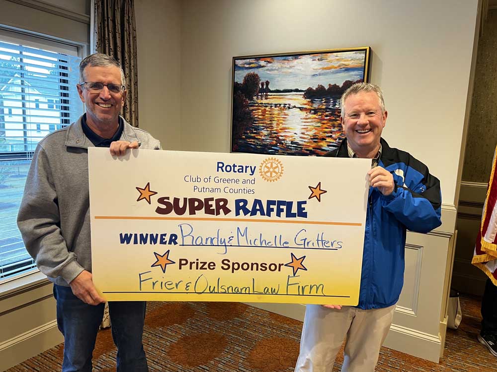 Rotary Week 45 raffle winner | Lake Oconee Breeze